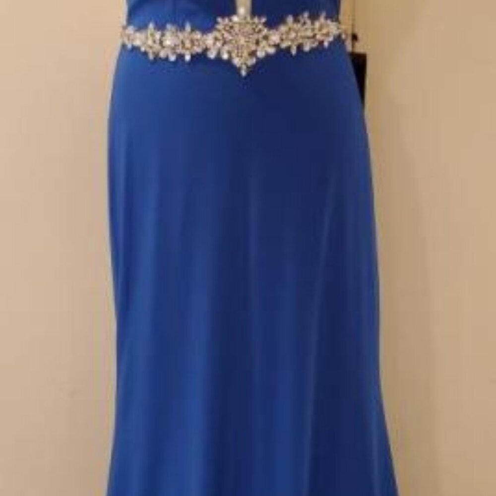 BICICI & COTY CRYSTAL AND PEARLS BEADED GOWN DRESS Sz Women's Large - Picture 9 of 9